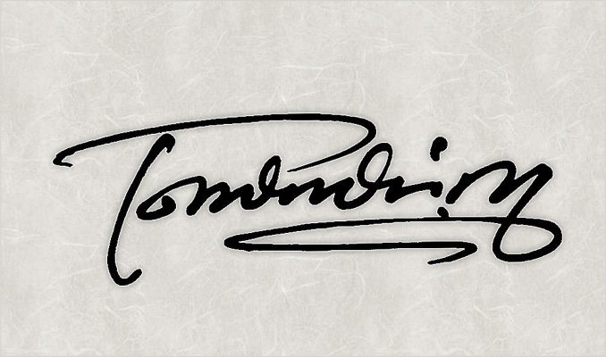 Tomonori.Mのサインデザイン例（スマートフォン表示用）