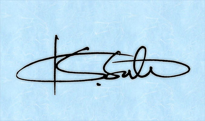 K.Satoのサインデザイン例（スマートフォン表示用）