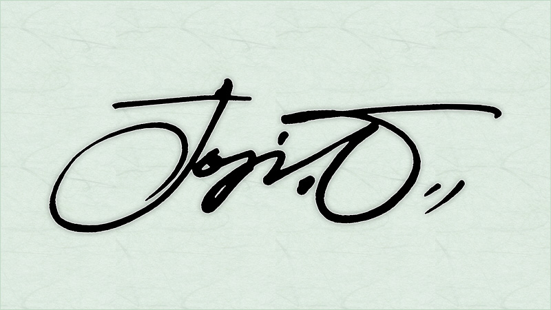 Joji.Tのサインデザイン例（PC表示用）