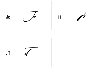 Joji.Tのサインの構成要素