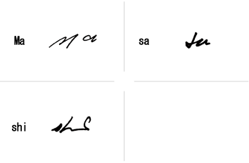 Masashiのサインの構成要素