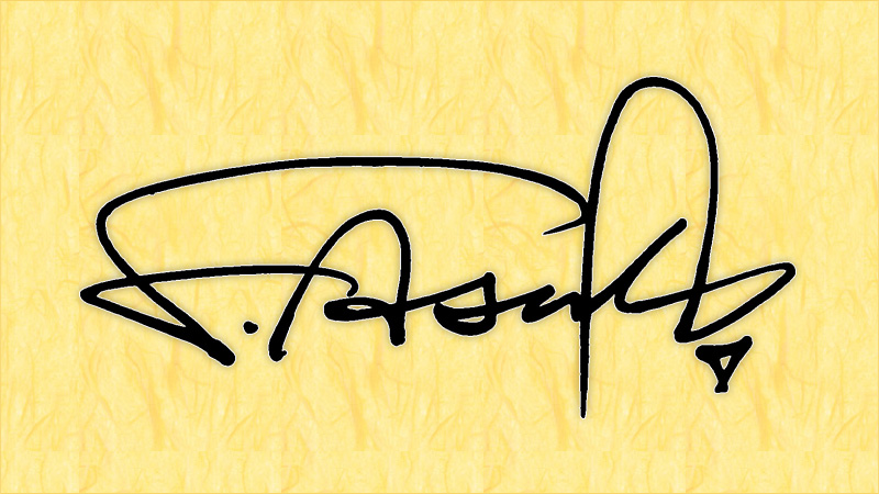 F.Asakoのサインデザイン例（PC表示用）