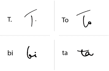 T.Tobitaのサインの構成要素