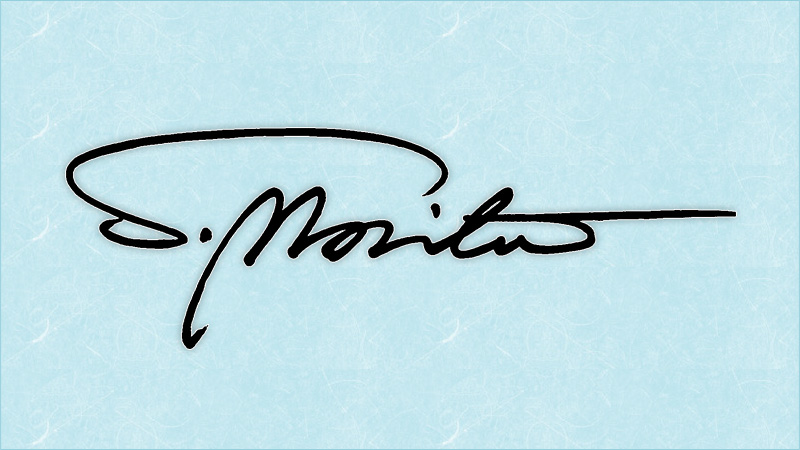 S.Moritaのサインデザイン例（PC表示用）