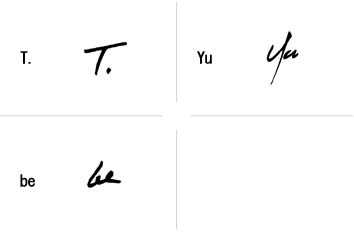 T.Yubeのサインの構成要素