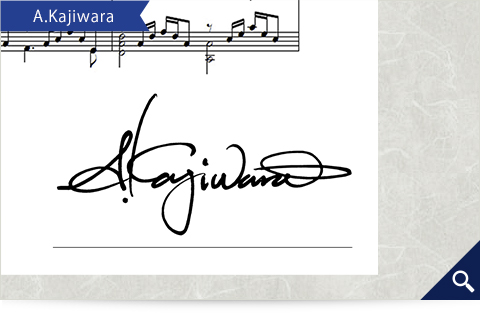 アーティストの方向けのサインデザインサンプル「A.Kajiwara」