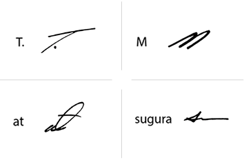 T.matsuguraのサインの構成要素